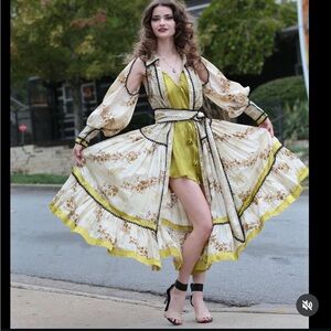 Silk  prairie dress summer sundress bodycon